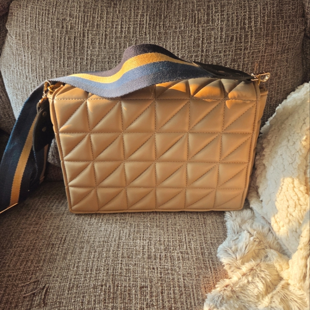 Quilted Tan ZARA Shoulder Bag